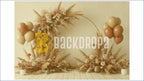 OHO FLORAL RING WEDDING STAGE PAMPAS GRASS NEUTRAL THEME BACKDROP FOR WEDDING, PRE WEDDING & MATERNITY PHOTOGRAPHY