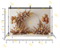 OHO FLORAL RING WEDDING STAGE PAMPAS GRASS NEUTRAL THEME BACKDROP FOR WEDDING, PRE WEDDING & MATERNITY PHOTOGRAPHY