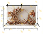 OHO FLORAL RING WEDDING STAGE PAMPAS GRASS NEUTRAL THEME BACKDROP FOR WEDDING, PRE WEDDING & MATERNITY PHOTOGRAPHY