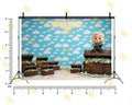 BOSS BABY MONEY THEME BIRTHDAY CLOUD SKY SETUP BACKDROP FOR BABY, KIDS & BIRTHDAY PHOTOGRAPHY