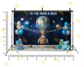 SPACE HOT AIR BALLOON ASTRONAUT BABY BIRTHDAY GALAXY THEME BACKDROP FOR BABY, KIDS & BIRTHDAY PHOTOGRAPHY