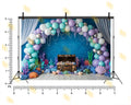 UNDERWATER MERMAID TREASURE THEME BALLOON ARCH OCEAN SETUP BACKDROP FOR BABY, KIDS & BIRTHDAY PHOTOGRAPHY