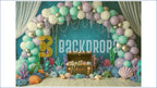 UNDERWATER MERMAID TREASURE THEME BALLOON ARCH OCEAN SETUP BACKDROP FOR BABY, KIDS & BIRTHDAY PHOTOGRAPHY