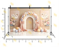 PASTEL SWAN PRINCESS BALLOON ARCH FLORAL ELEGANT BABY THEME BACKDROP FOR BABY, KIDS & BIRTHDAY PHOTOGRAPHY