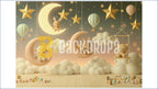 CUTE MOON STARS TEDDY BUNNY NIGHT SKY BABY THEME BACKDROP FOR BABY, KIDS & NEWBORN PHOTOGRAPHY