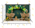 JUNGLE SAFARI GREEN BALLOON ARCH ANIMAL BIRTHDAY THEME BACKDROP FOR BABY, KIDS & BIRTHDAY PHOTOGRAPHY