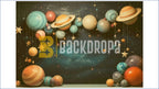SPACE GALAXY PLANETS HANGING STARS COSMIC THEME BACKDROP FOR KIDS, BABY & CREATIVE PHOTOGRAPHY