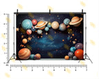 SPACE GALAXY PLANETS HANGING STARS COSMIC THEME BACKDROP FOR KIDS, BABY & CREATIVE PHOTOGRAPHY