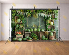 FRESH WATERMELON FARM RUSTIC GREEN MARKET GARDEN THEME BACKDROP FOR KIDS, BABY & CREATIVE PHOTOGRAPHY