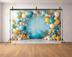 UNDERWATER CORAL BALLOON ARCH SEA SHELL OCEAN THEME BACKDROP FOR BABY, KIDS & BIRTHDAY PHOTOGRAPHY