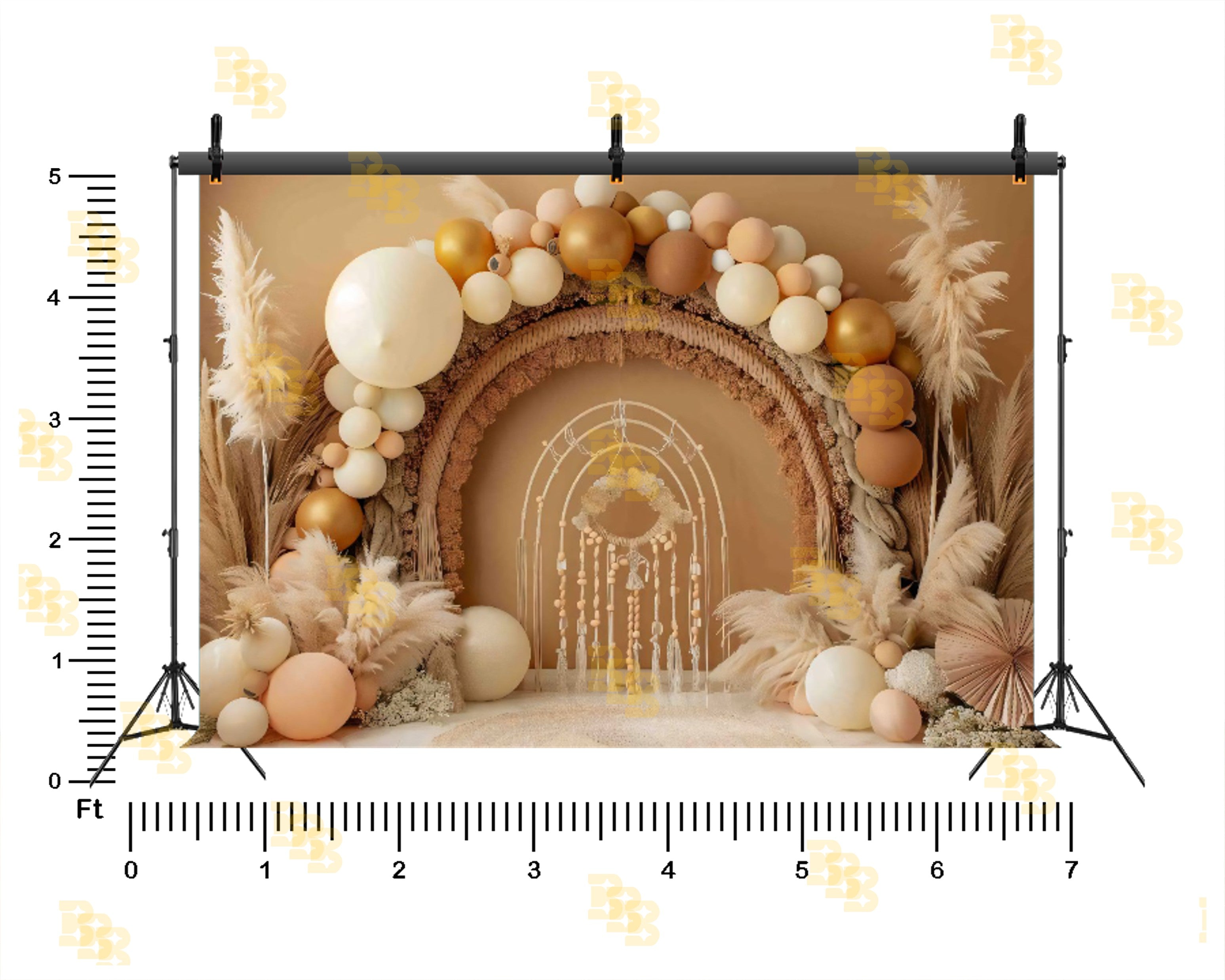 BOHO BALLOON ARCH SETUP FOR CAKE SMASH, BABY & KIDS PHOTOGRAPHY