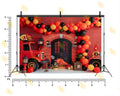 FIRE TRUCK GARAGE THEME SETUP FOR CAKE SMASH, BABY & KIDS PHOTOGRAPHY