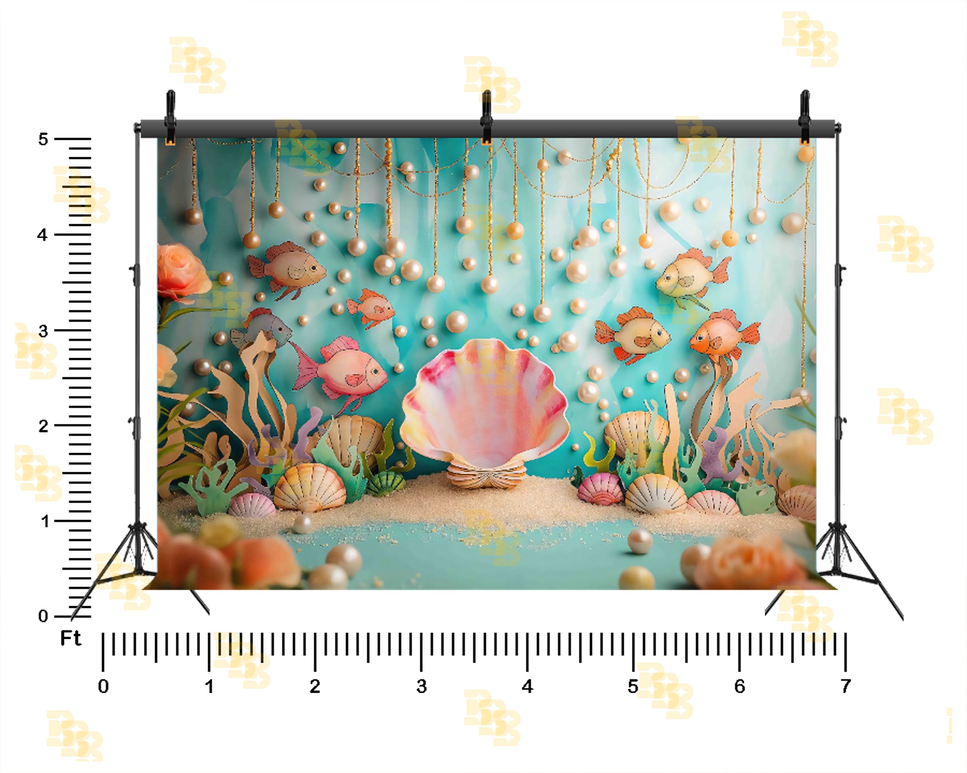 UNDERWATER SEA SHELL THEME SETUP FOR CAKE SMASH, BABY & KIDS PHOTOGRAPHY