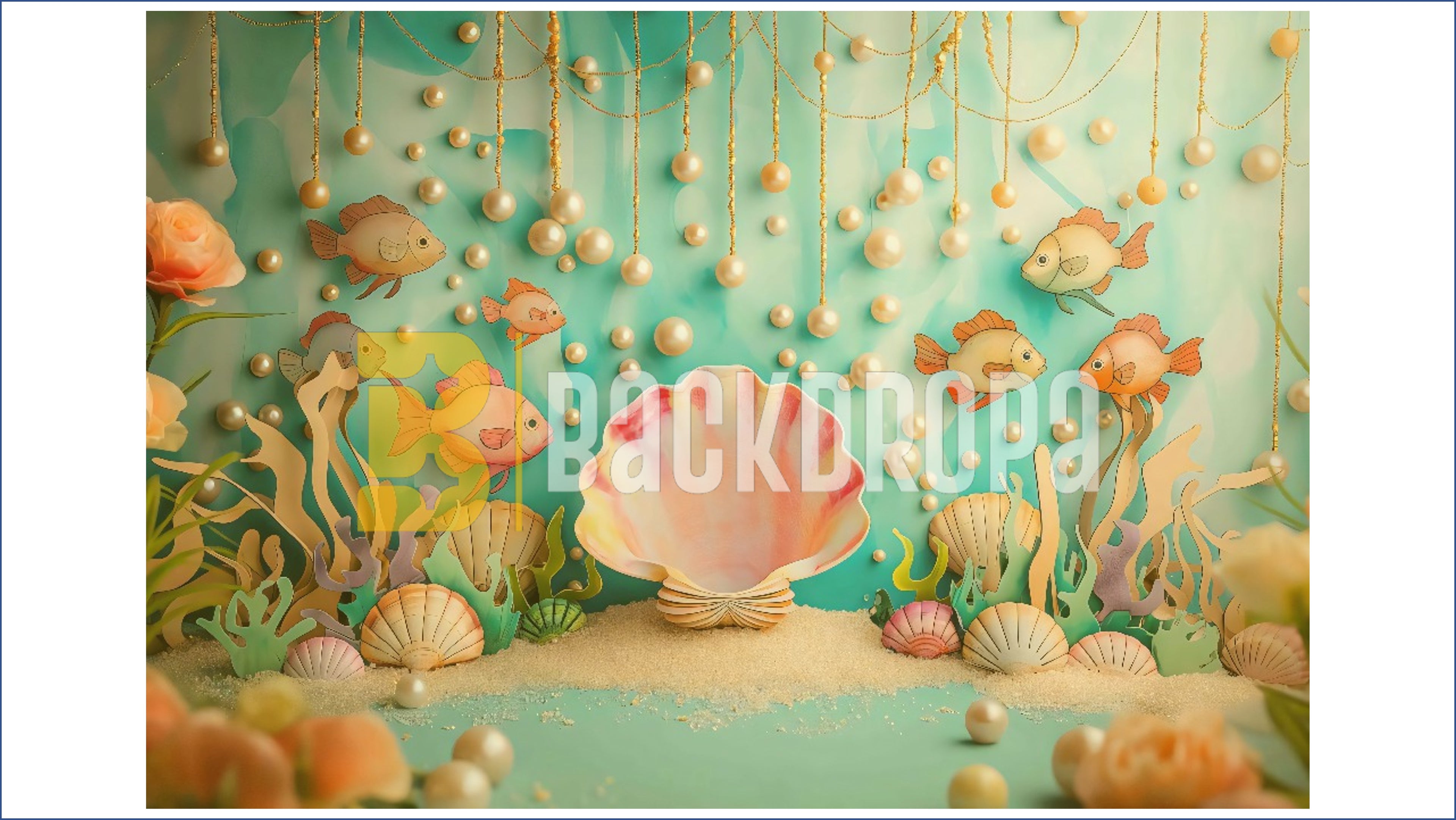 UNDERWATER SEA SHELL THEME SETUP FOR CAKE SMASH, BABY & KIDS PHOTOGRAPHY