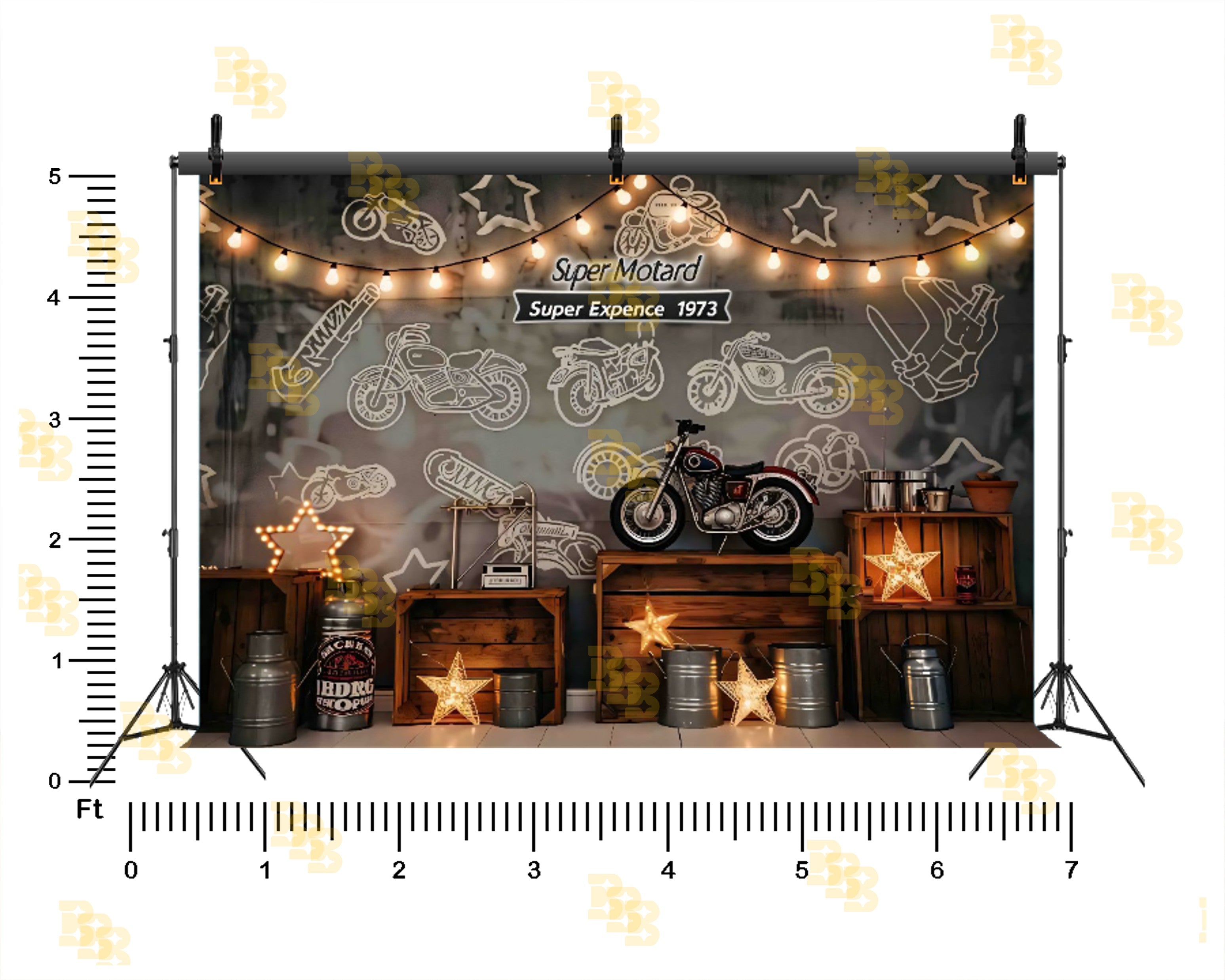 VINTAGE BIKE GARAGE THEME SETUP FOR KIDS PHOTOGRAPHY