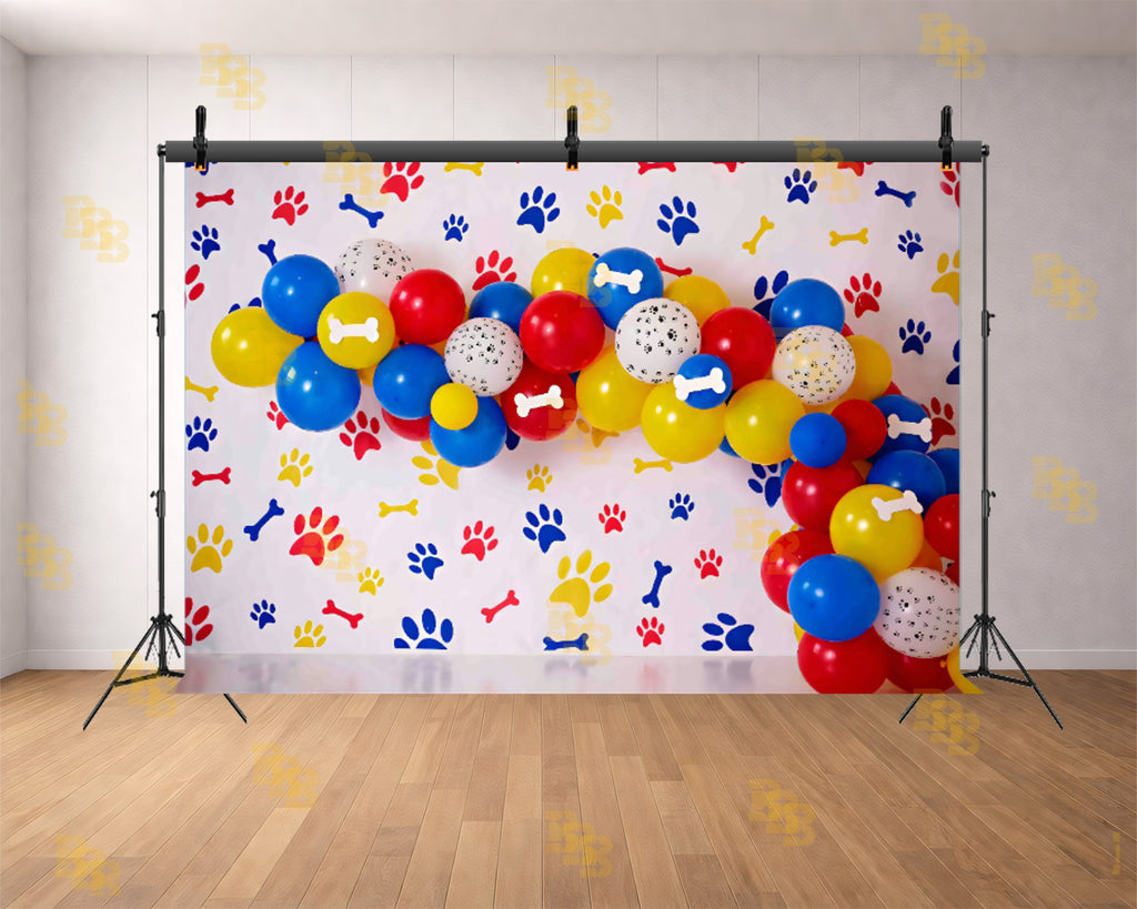 COLORFUL PUPPY PAW THEME SETUP FOR KIDS PHOTOGRAPHY