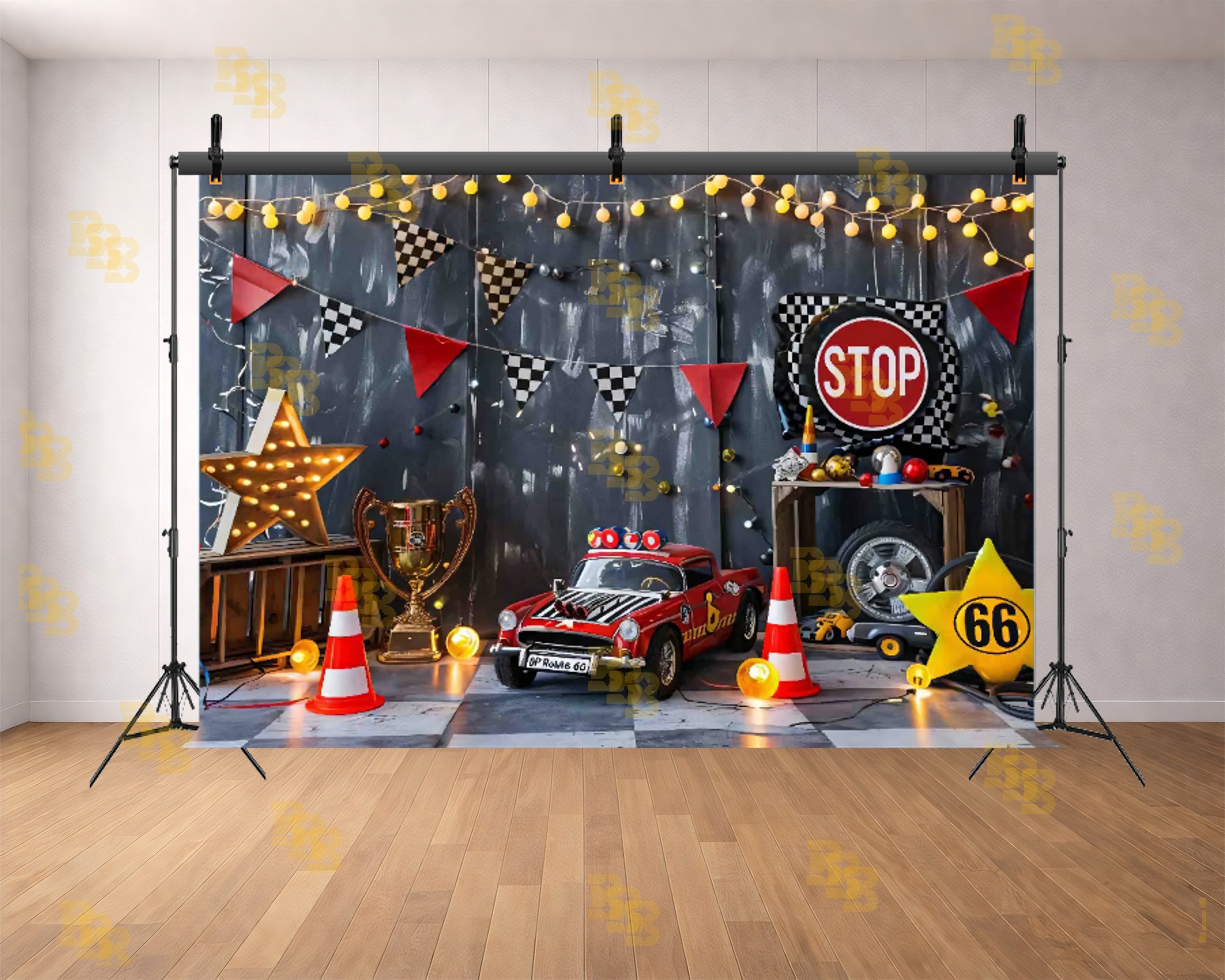 RACING CAR THEME SETUP FOR KIDS PHOTOGRAPHY