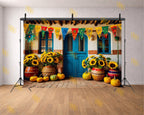 RUSTIC SUNFLOWER FESTIVE DOOR SETUP FOR KIDS PHOTOGRAPHY