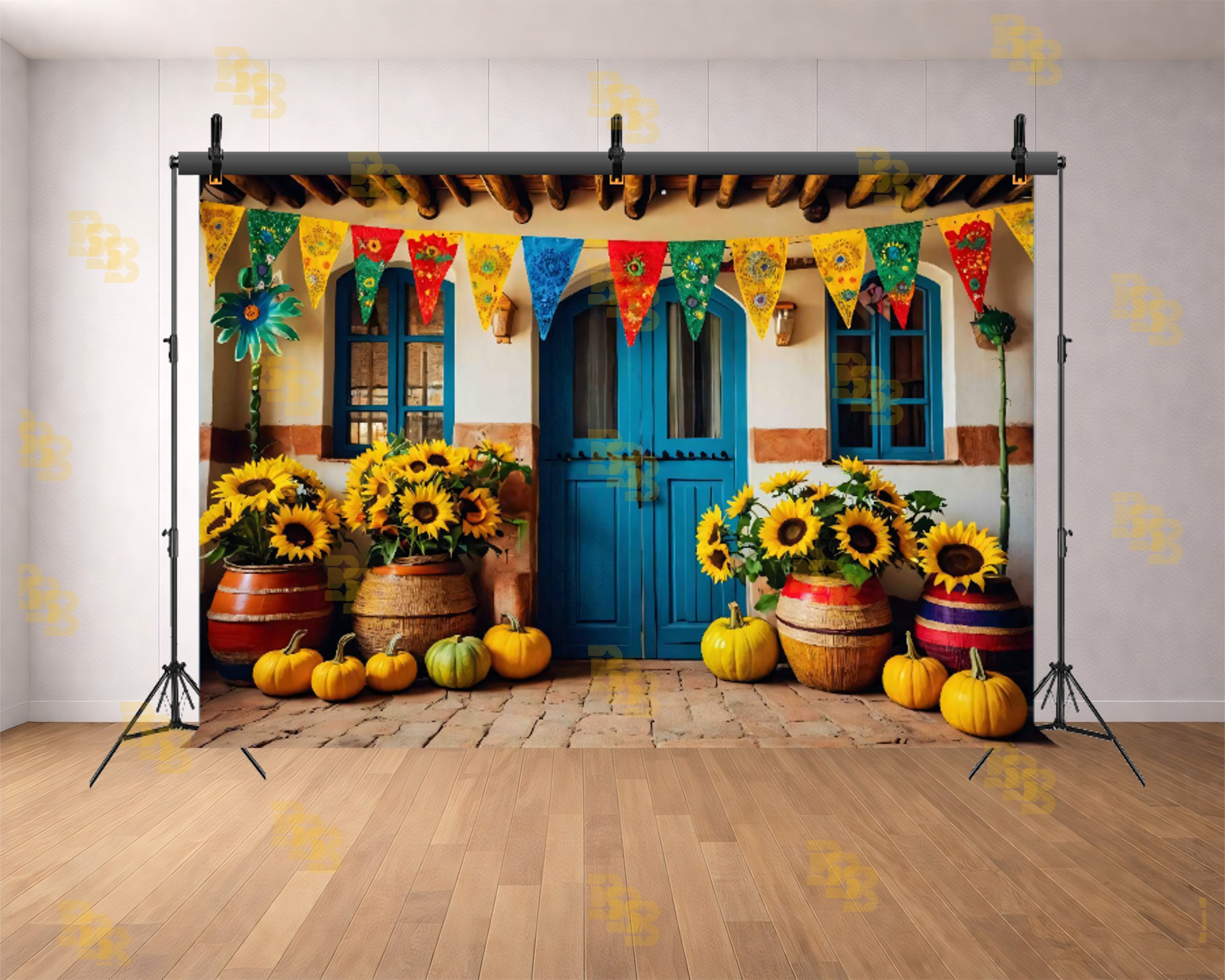 RUSTIC SUNFLOWER FESTIVE DOOR SETUP FOR KIDS PHOTOGRAPHY
