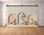 PASTEL ROCKING HORSE THEME SETUP FOR KIDS PHOTOGRAPHY