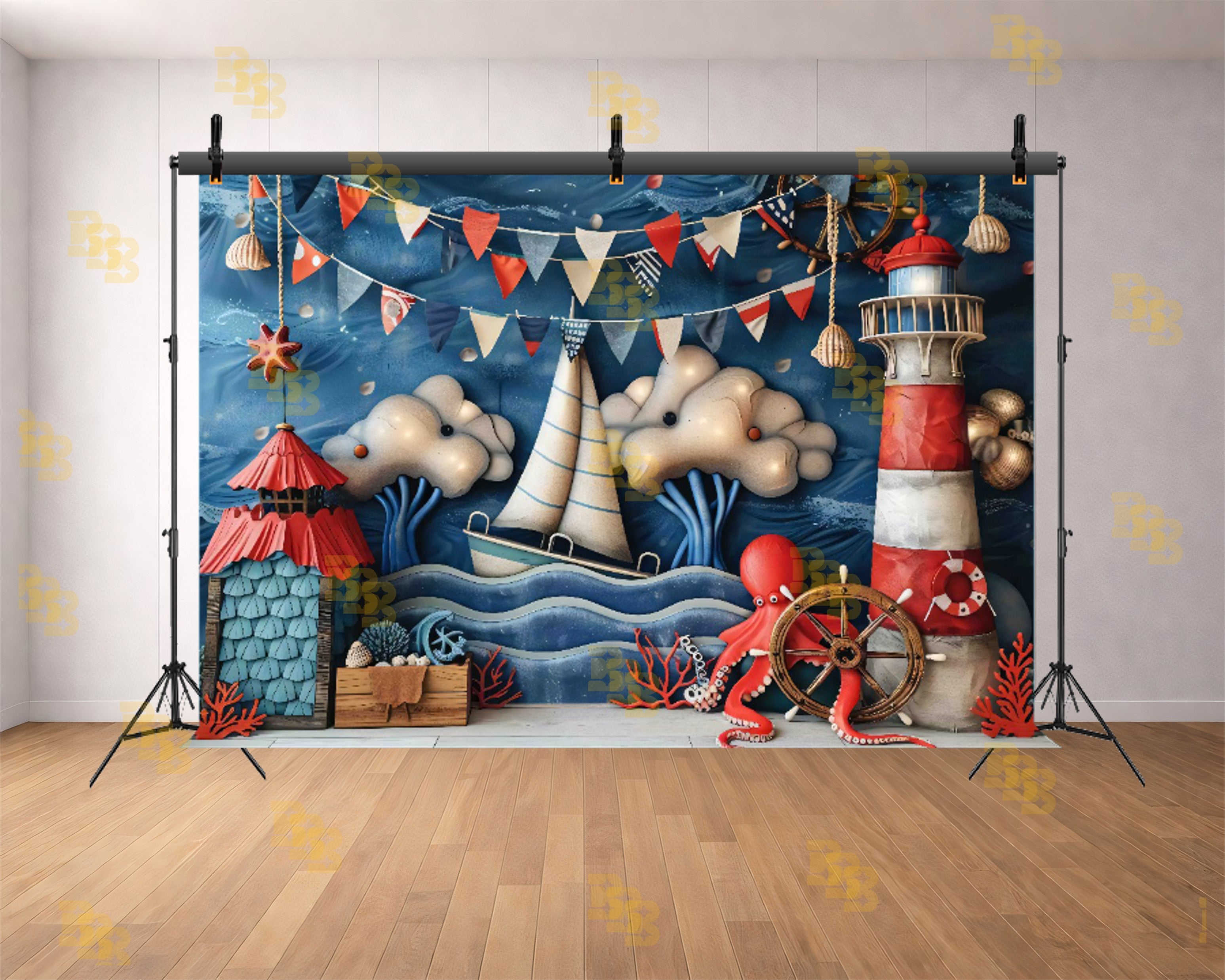 OCEAN LIGHTHOUSE ADVENTURE THEME SETUP FOR KIDS PHOTOGRAPHY