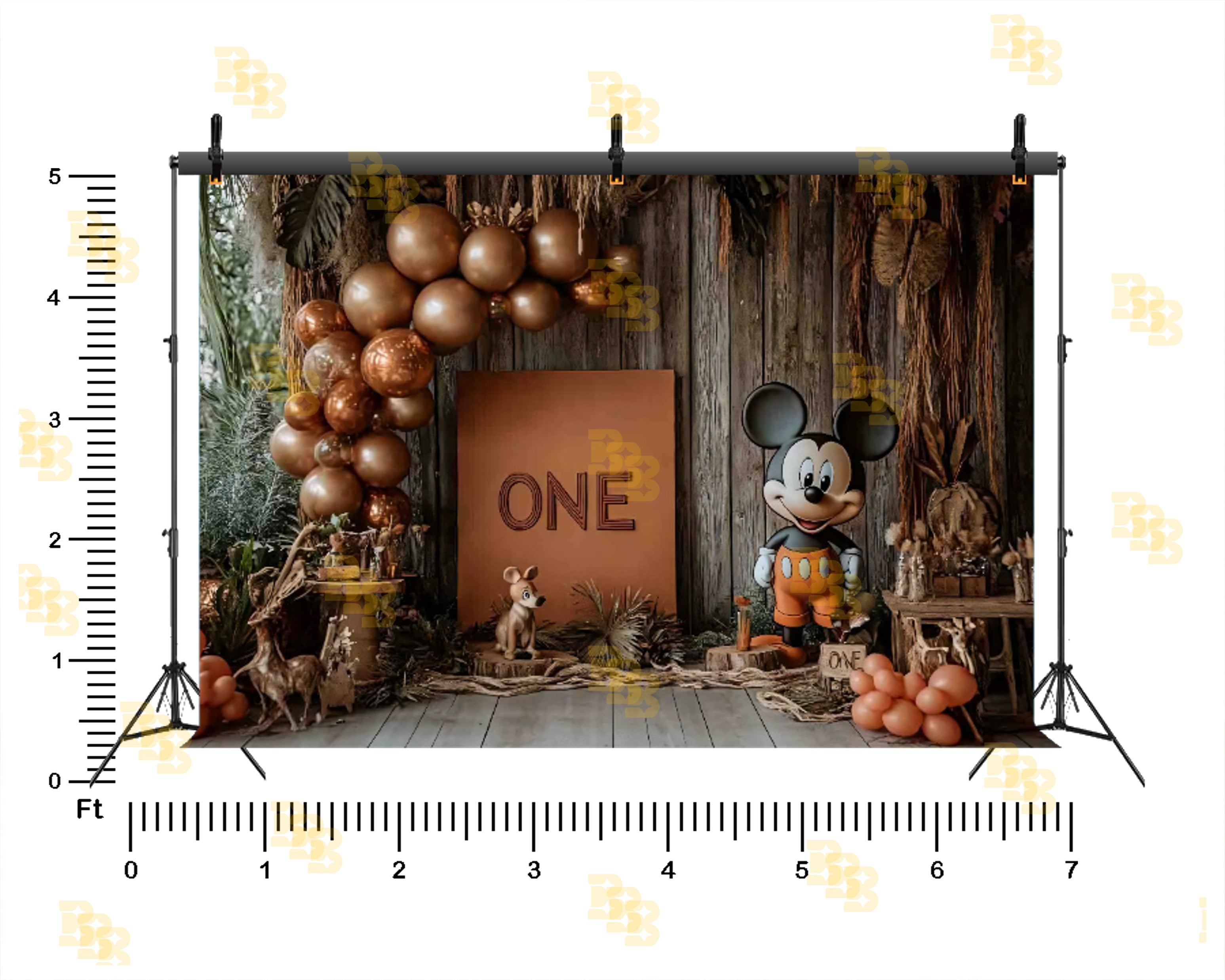 RUSTIC JUNGLE BIRTHDAY THEME SETUP FOR KIDS PHOTOGRAPHY