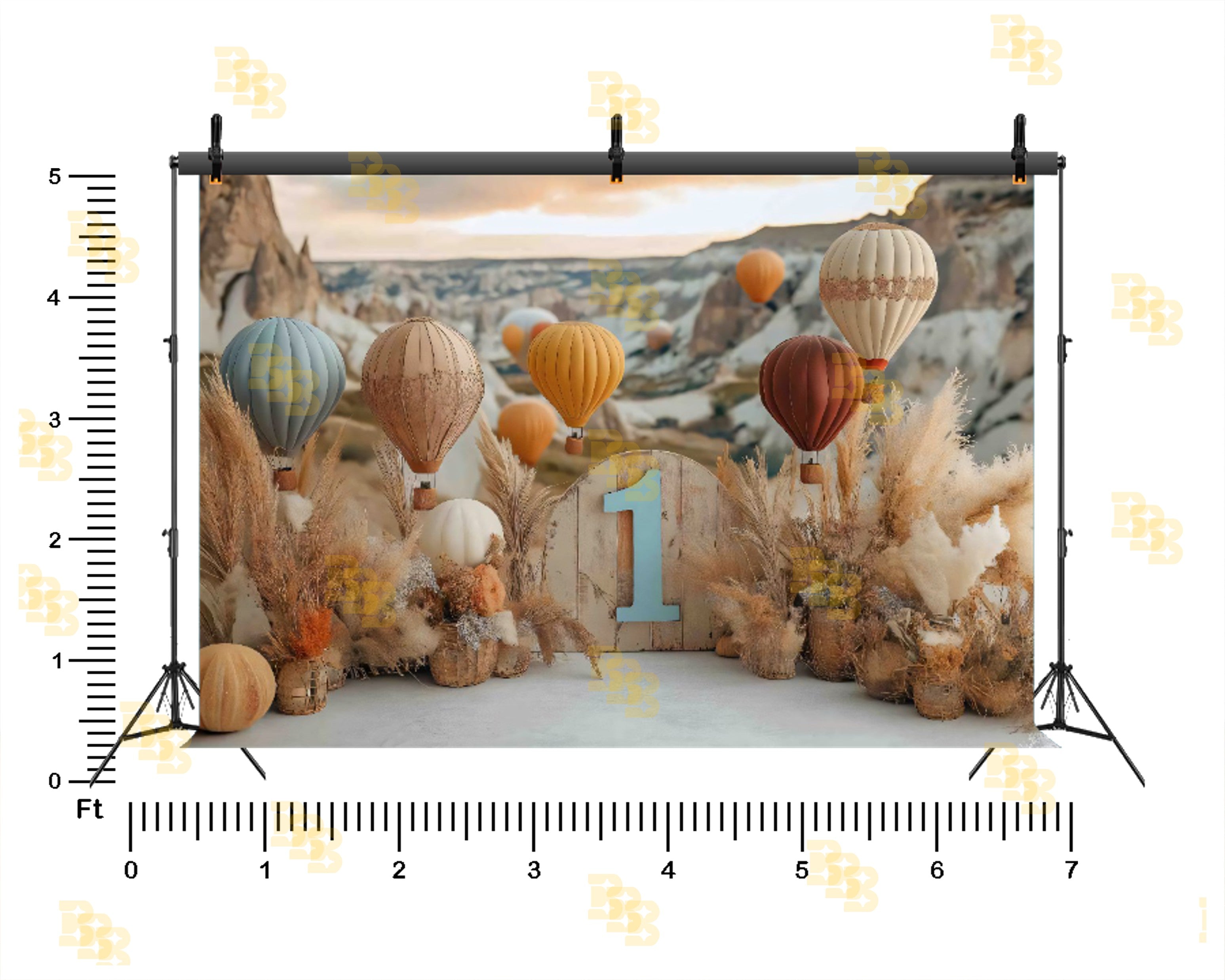 HOT AIR BALLOON BIRTHDAY THEME SETUP FOR KIDS PHOTOGRAPHY