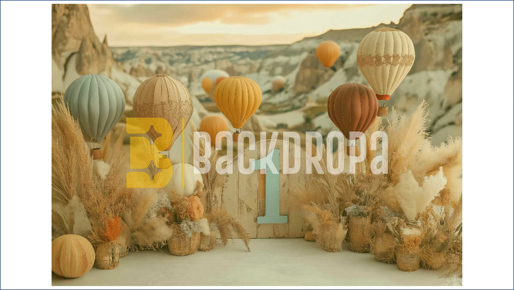 HOT AIR BALLOON BIRTHDAY THEME SETUP FOR KIDS PHOTOGRAPHY