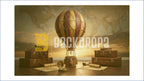 VINTAGE TRAVEL BALLOON THEME SETUP FOR KIDS PHOTOGRAPHY