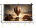 VINTAGE TRAVEL BALLOON THEME SETUP FOR KIDS PHOTOGRAPHY