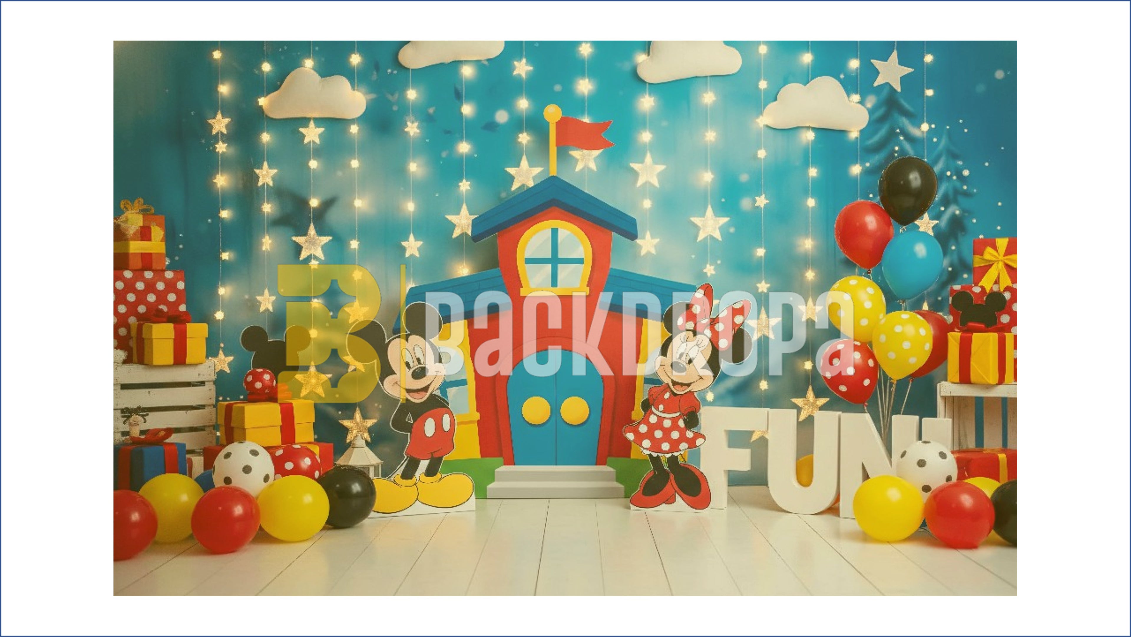 CARTOON BIRTHDAY PARTY THEME SETUP FOR KIDS PHOTOGRAPHY