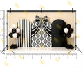 BLACK AND WHITE ELEGANT ARCH THEME SETUP FOR KIDS PHOTOGRAPHY