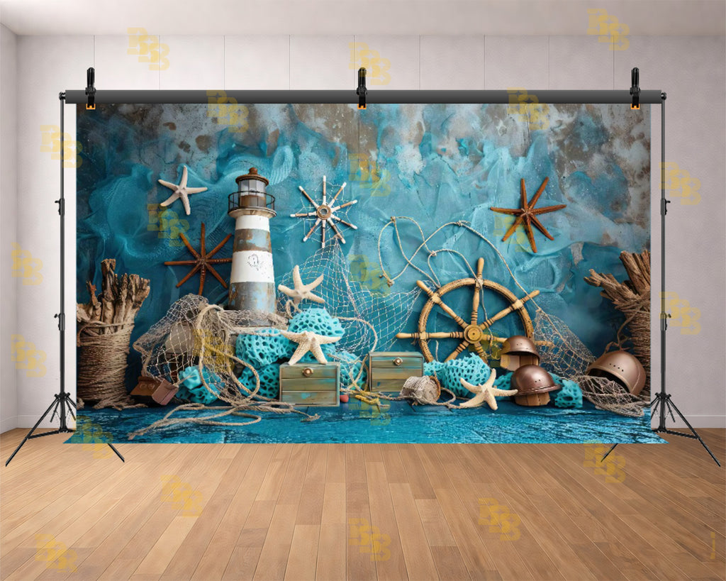 NAUTICAL LIGHTHOUSE SEA THEME SETUP FOR KIDS PHOTOGRAPHY
