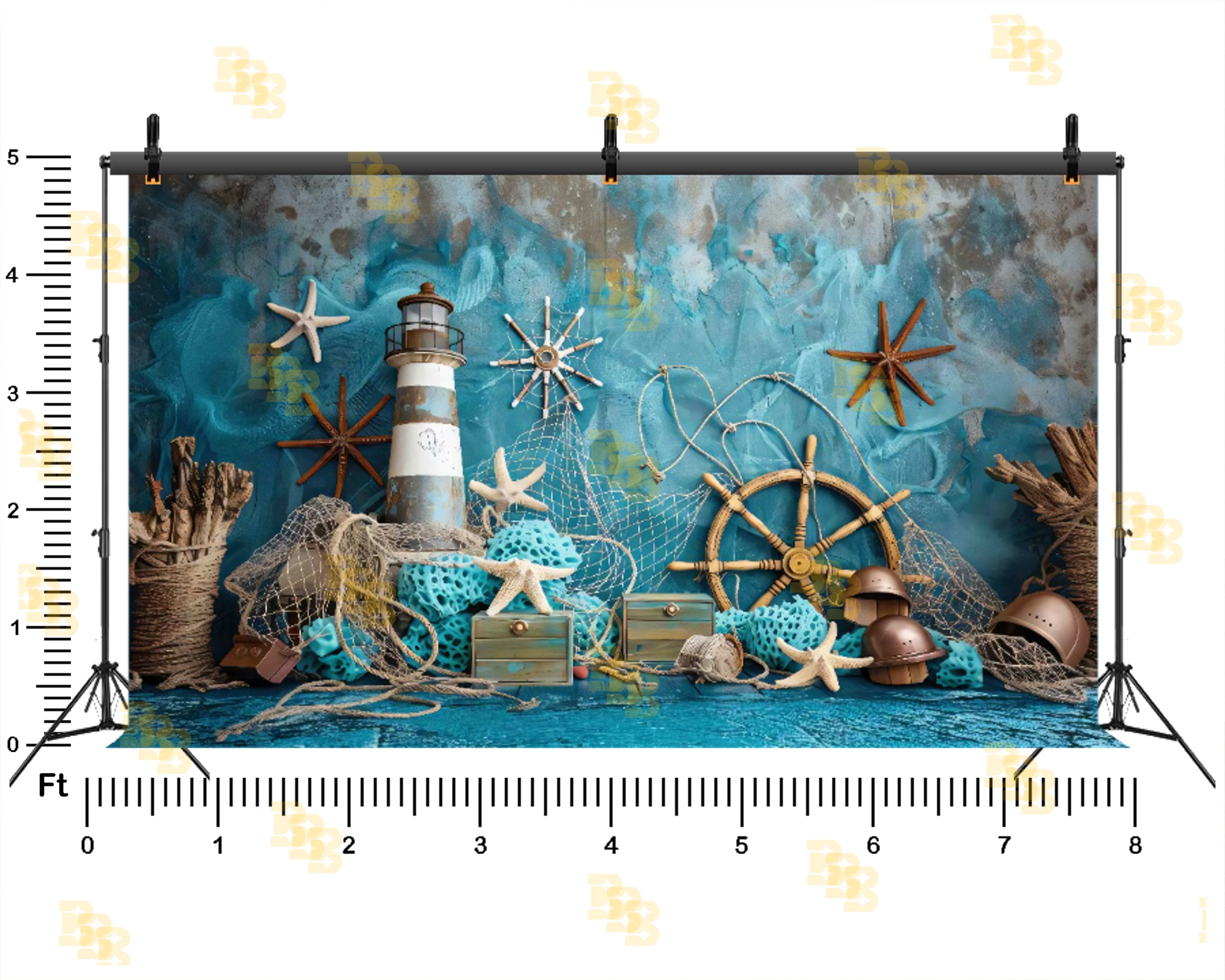 NAUTICAL LIGHTHOUSE SEA THEME SETUP FOR KIDS PHOTOGRAPHY