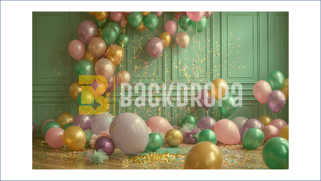 COLORFUL BALLOON CELEBRATION THEME SETUP FOR KIDS PHOTOGRAPHY