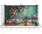 COLORFUL BALLOON CELEBRATION THEME SETUP FOR KIDS PHOTOGRAPHY
