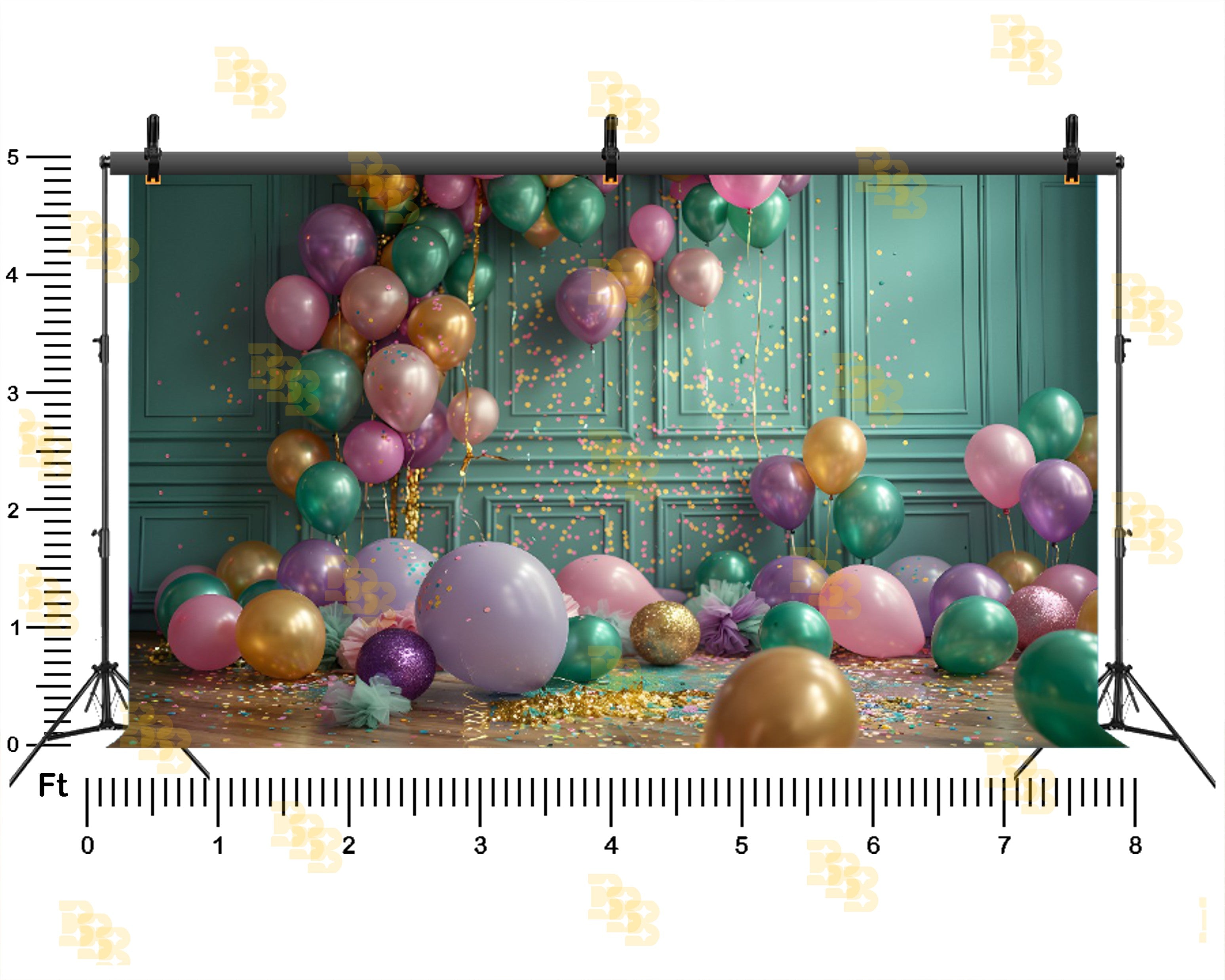 COLORFUL BALLOON CELEBRATION THEME SETUP FOR KIDS PHOTOGRAPHY