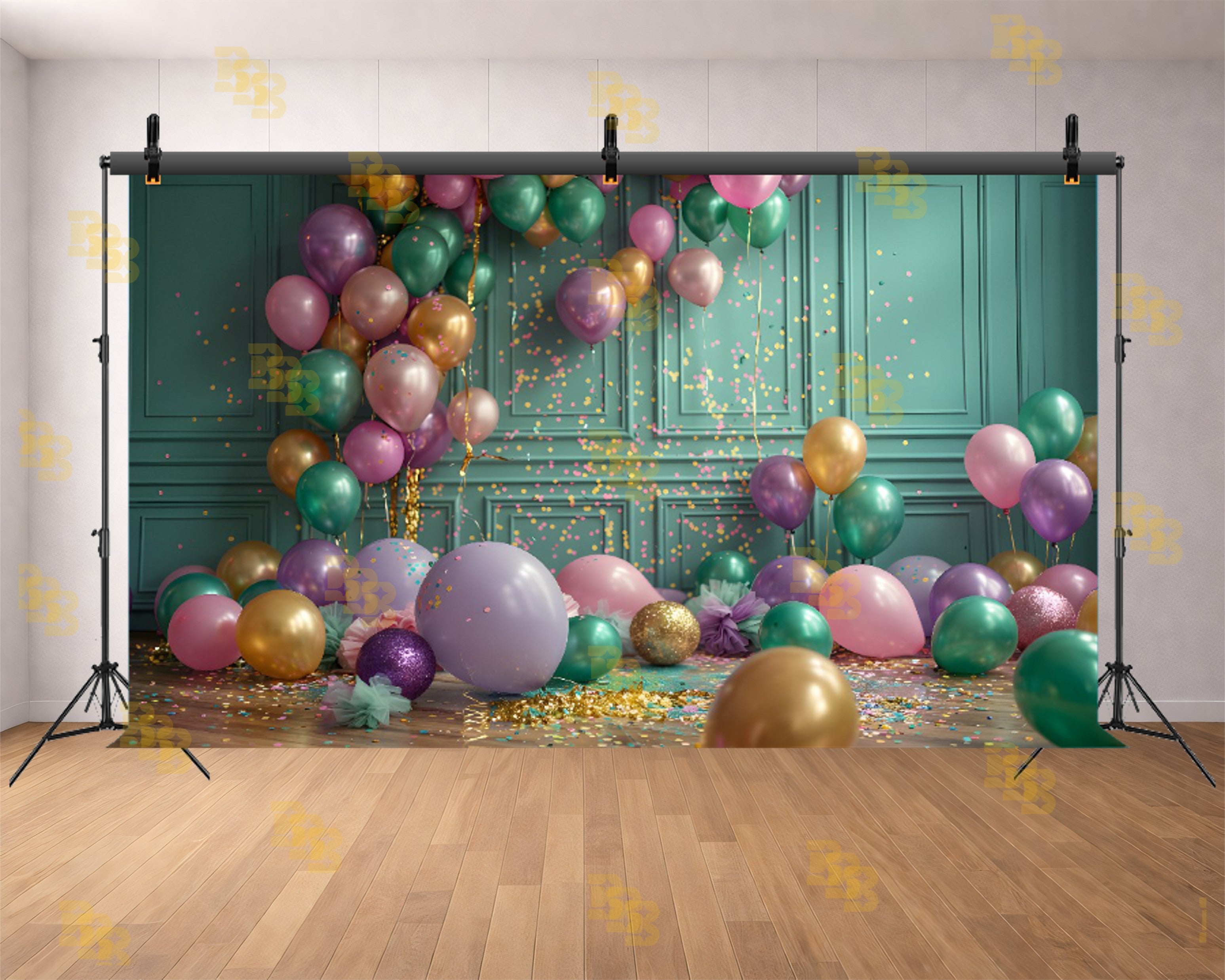 COLORFUL BALLOON CELEBRATION THEME SETUP FOR KIDS PHOTOGRAPHY