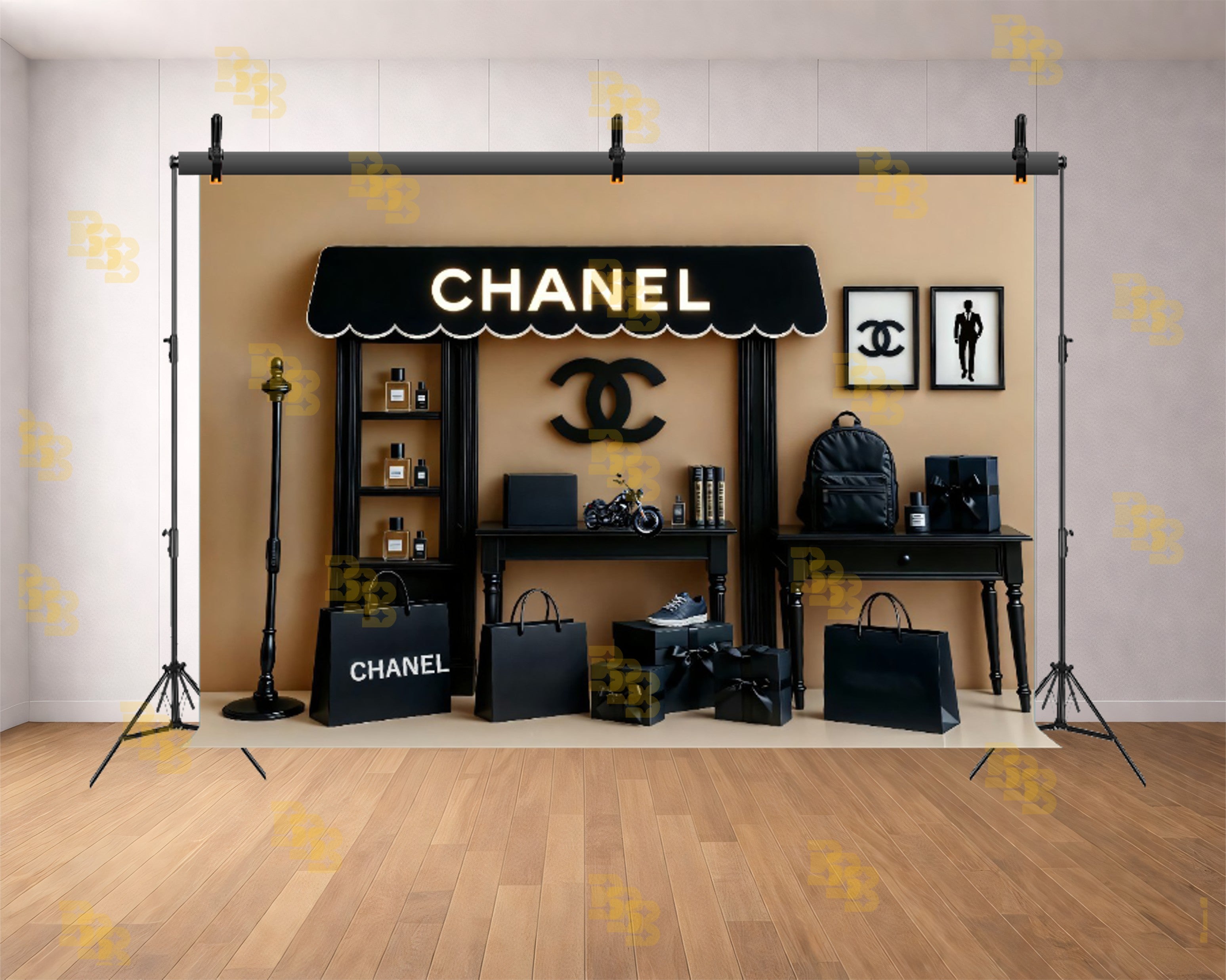 LUXURY BOUTIQUE STORE DISPLAY SETUP BACKDROP FOR BOUTIQUE & FASHION PHOTOGRAPHY
