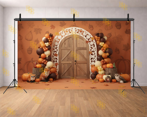 AUTUMN PUMPKIN RUSTIC DOOR THEME SETUP FOR KIDS PHOTOGRAPHY