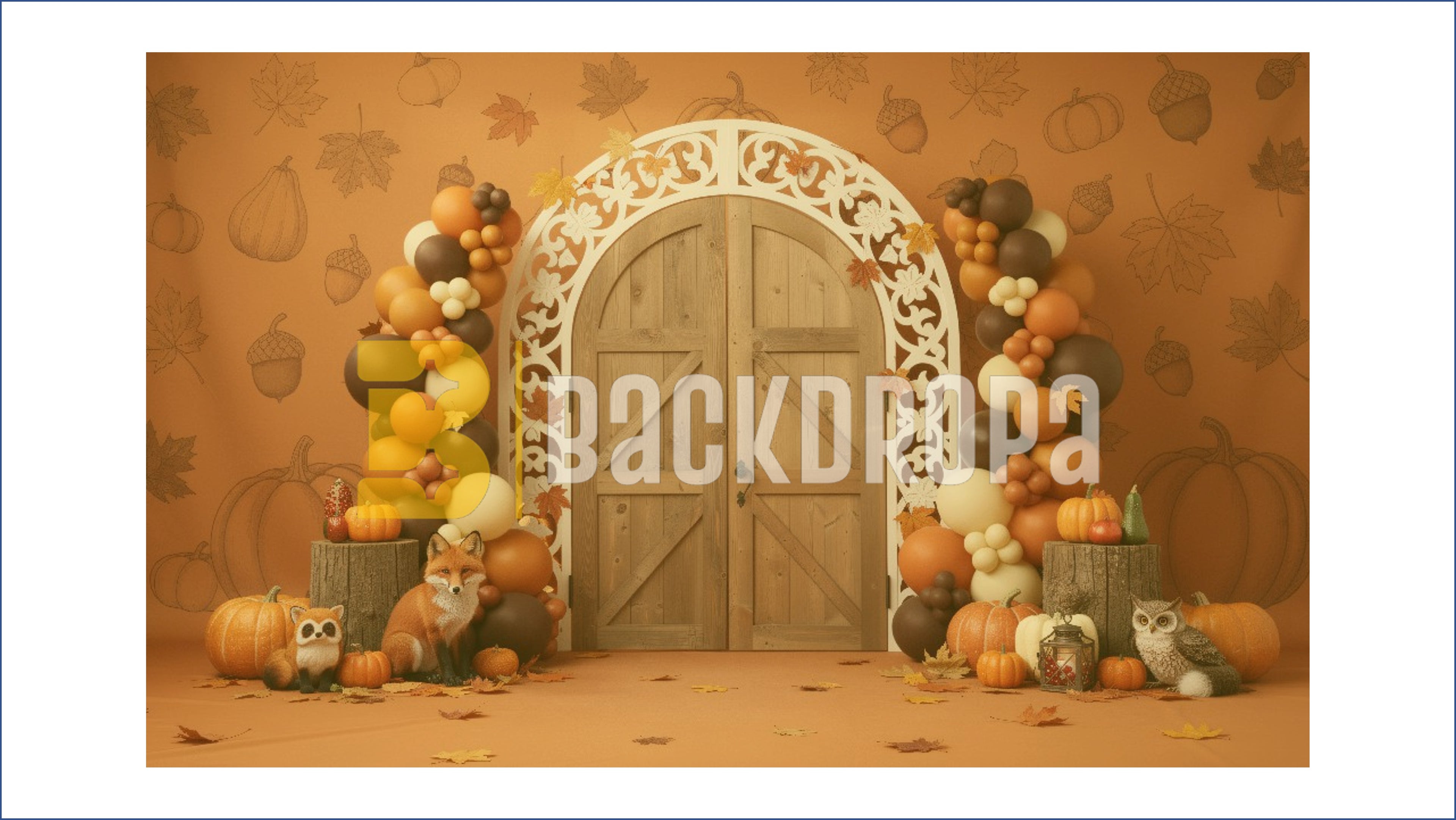 AUTUMN PUMPKIN RUSTIC DOOR THEME SETUP FOR KIDS PHOTOGRAPHY
