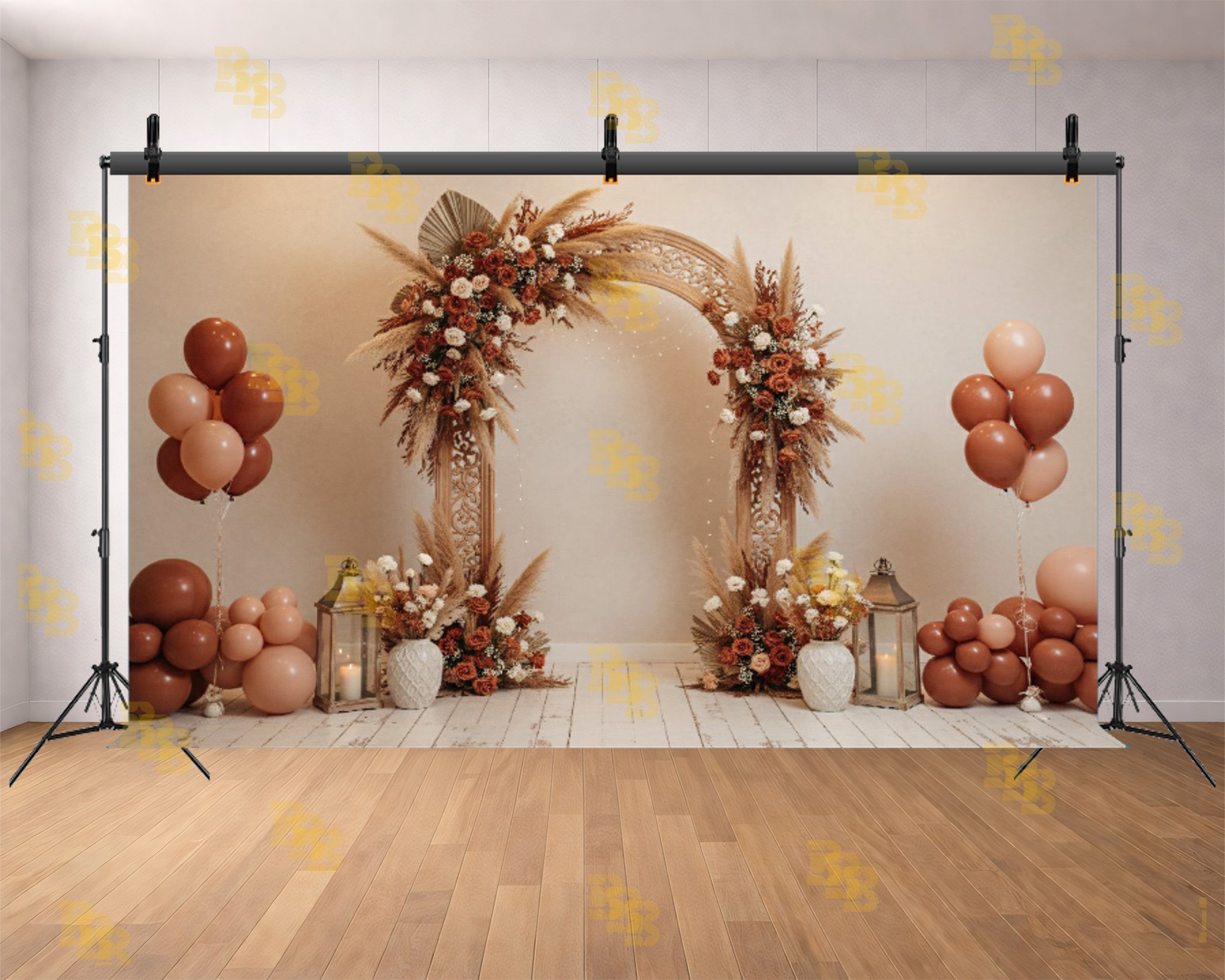 BOHO FLORAL ARCH THEME SETUP FOR KIDS PHOTOGRAPHY