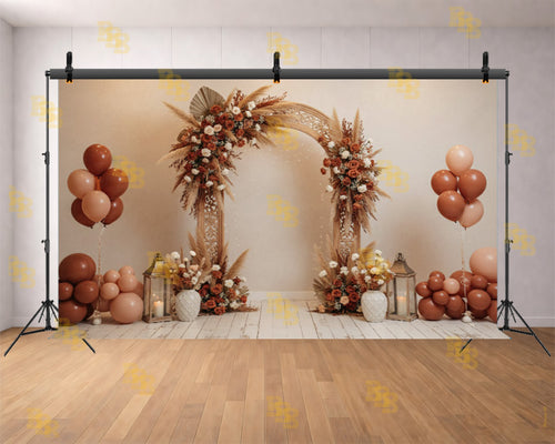 BOHO FLORAL ARCH THEME SETUP FOR KIDS PHOTOGRAPHY