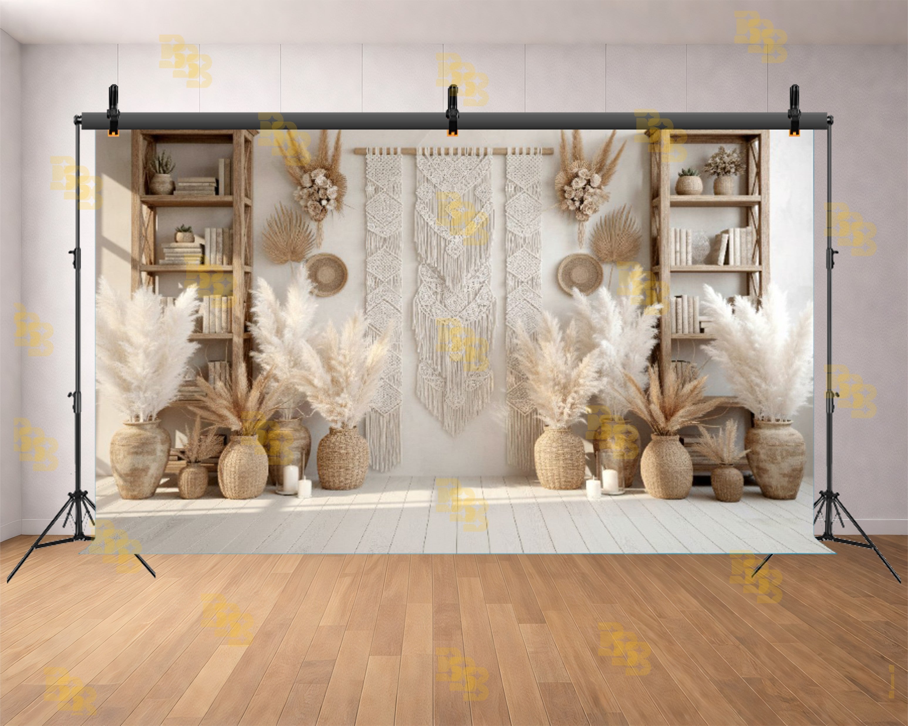 BOHO NEUTRAL MACRAME DECOR THEME SETUP FOR KIDS PHOTOGRAPHY