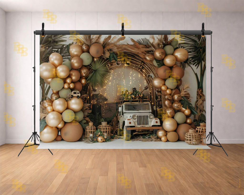 SAFARI JUNGLE JEEP THEME SETUP FOR KIDS PHOTOGRAPHY
