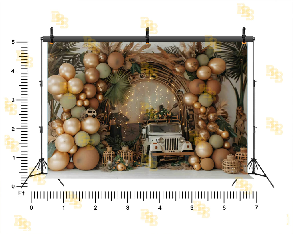 SAFARI JUNGLE JEEP THEME SETUP FOR KIDS PHOTOGRAPHY