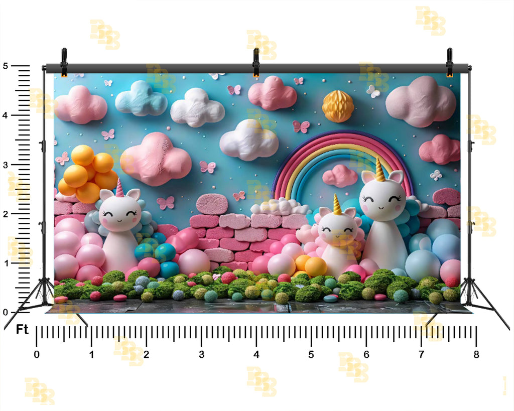 UNICORN RAINBOW FANTASY THEME SETUP FOR KIDS PHOTOGRAPHY
