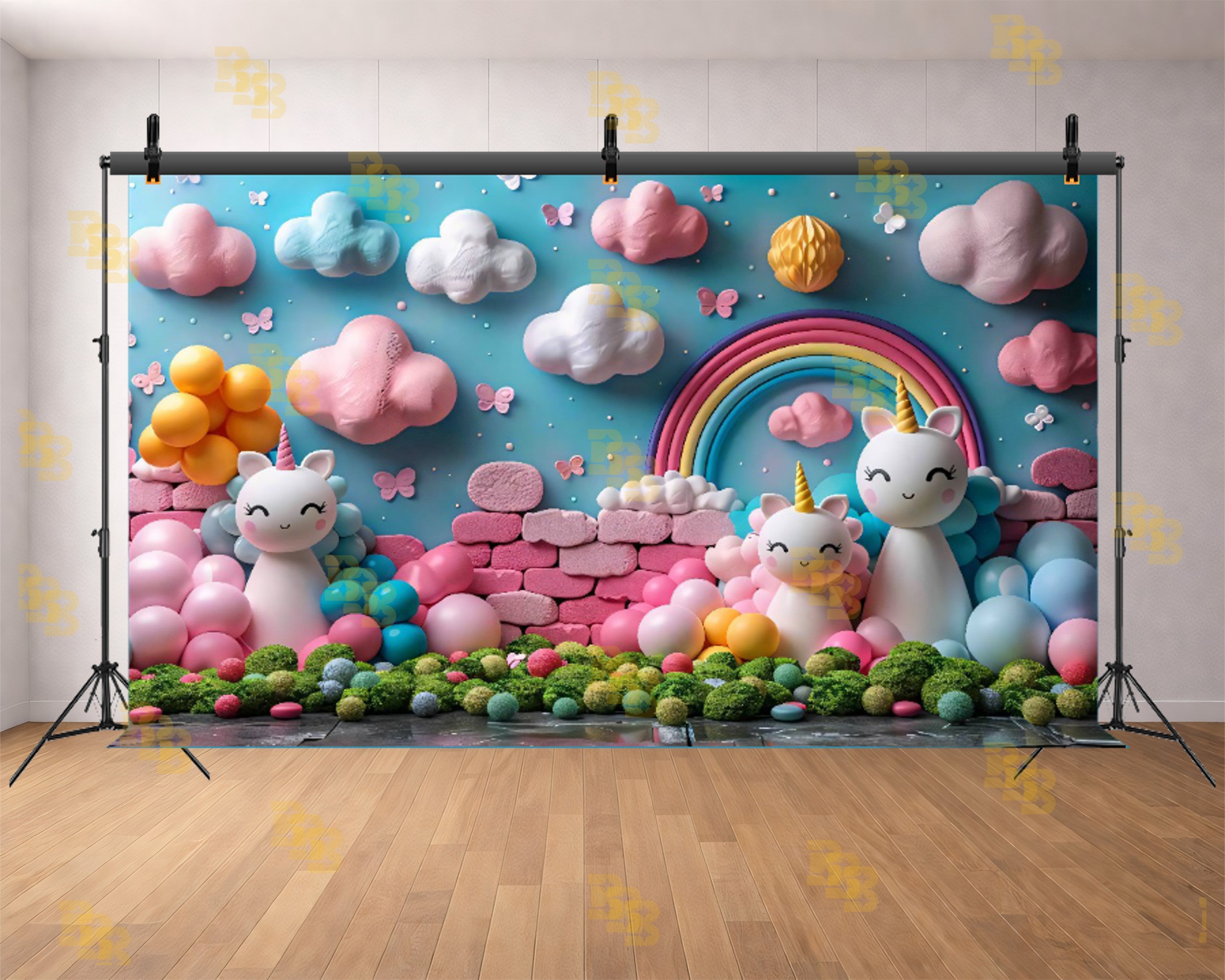 UNICORN RAINBOW FANTASY THEME SETUP FOR KIDS PHOTOGRAPHY