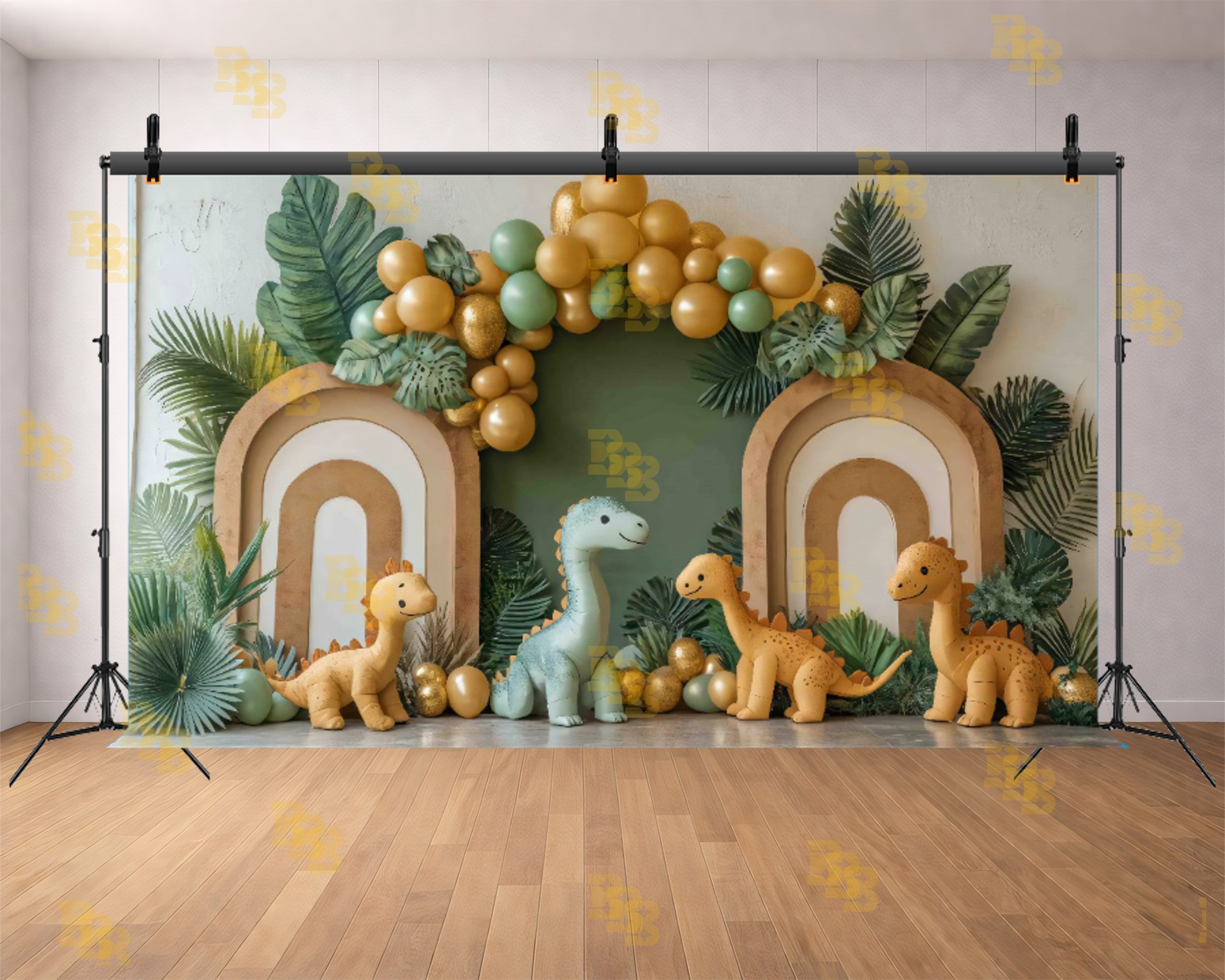 DINOSAUR JUNGLE ARCH THEME SETUP FOR KIDS PHOTOGRAPHY