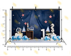 NAUTICAL OCEAN THEME KIDS FIRST BIRTHDAY SAILBOAT BACKDROP FOR KIDS PHOTOGRAPHY